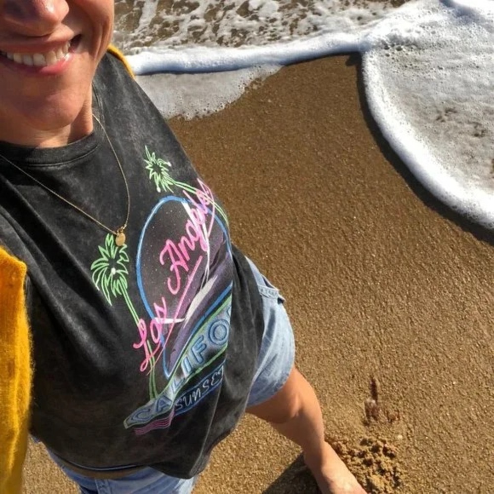 Sezane Sunset Boulevard Neon t-shirt sz. XS